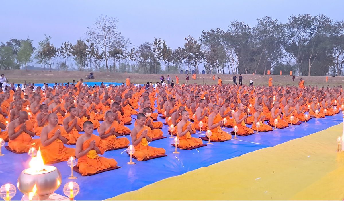 लुम्बिनीबाट सुरु भएको धम्मयात्रा रामग्राम स्तूपमा पुगेर सकियो